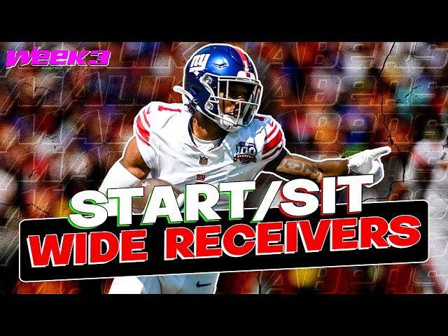 Week 3 Wide Receivers to START and SIT! (every matchup)