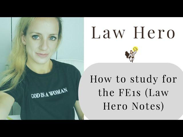 How to study for the FE1s