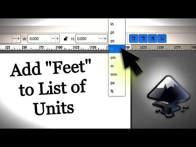 How to Add or Restore Feet to List of Units in Inkscape - Feet Unit of Measurement in Inkscape