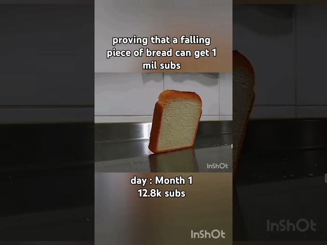 falling bread to one mil #shorts #trending #funny #bread #food.