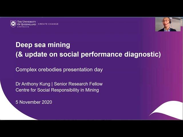 Anthony Kung - Deep Sea Mining (and update on Social Performance Diagnostic)