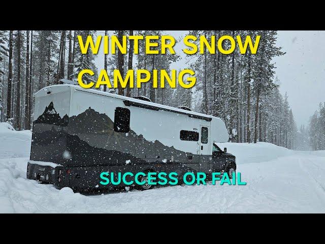 Winter Camping in Deep Snow in My Dynamax 4x4 | How Did My Mods Perform