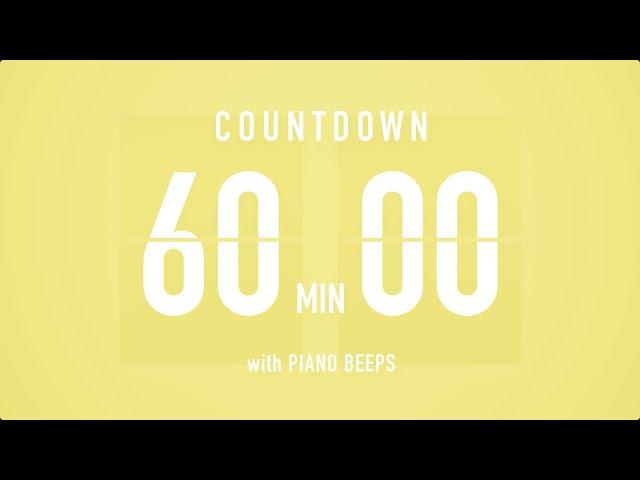 60 Minutes Countdown Timer Flip clock / + Piano Beeps 