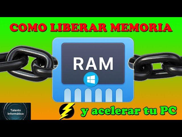 How to clean FREE RAM MEMORY in Windows 10 without programs and ACCELERATE the PC to the maximum.