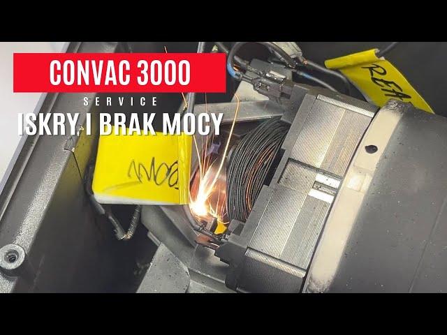 Convac 3000 service vacuum cleaner engine sparking and loss of power