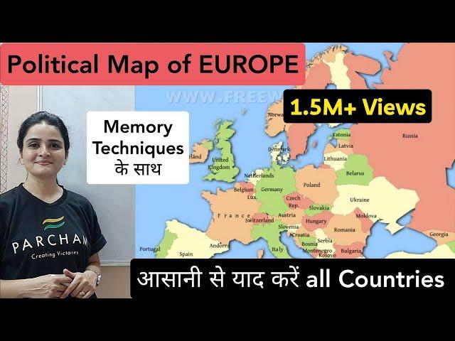 World Map: EUROPE Political Map - Learn all countries on map | Parcham Classes Maps