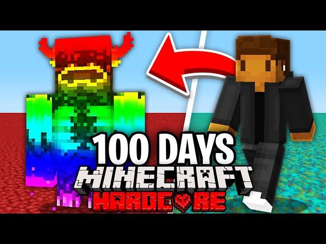 I Spent 100 Days SHAPE SHIFTING in HARDCORE Minecraft...