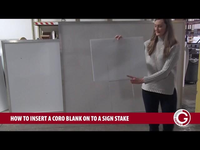 How To Insert A Coro Blank On To A Sign Stake