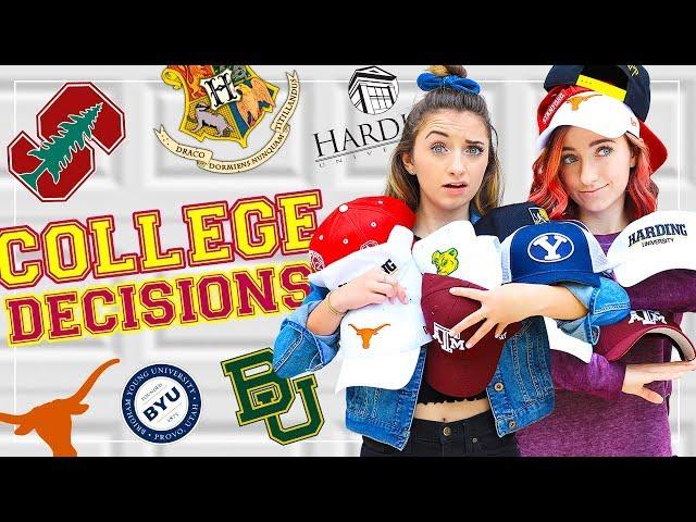 COLLEGE DECISION 2018! Are We Going to the SAME School?!?