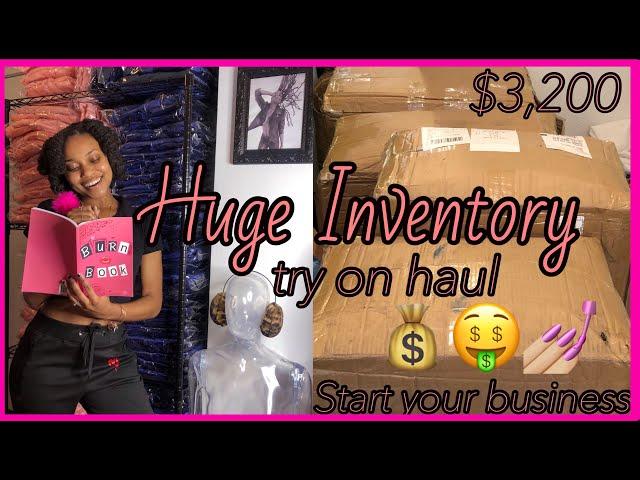 ENTREPRENEUR LIFE | $3,200 INVENTORY UNBOXING + TRY ON HAUL + HOW I ORGANIZE