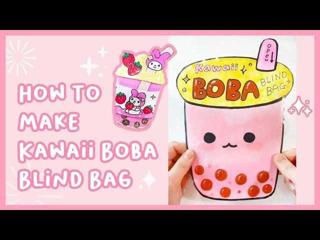 How to make a Kawaii Boba BLIND BAG & SQUISHY  TUTORIAL #ASMR