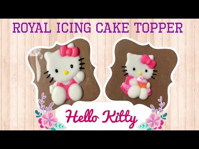 Hello Kitty Royal Icing Topper / Purple Sweet Obsessions