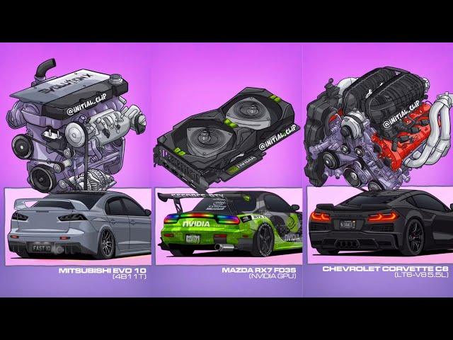 Mazda RX7 FD3S | Mitsubishi EVO 10 | Chevrolet Corvette C8 | Legendary Animation 2025