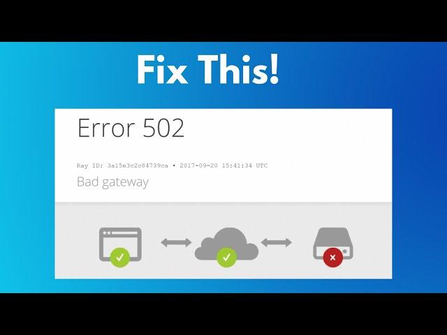 How To Fix "502 Bad Gateway" Error 2024 | 502 bad gateway