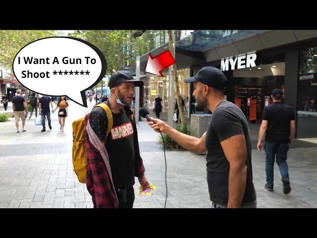 Approaching strangers in Perth city mall