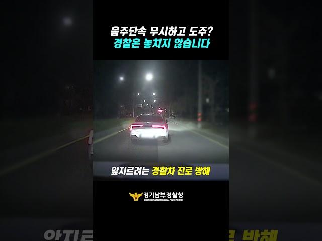 음주단속 무시하고 도주? 경찰은 놓치지 않습니다 #shorts