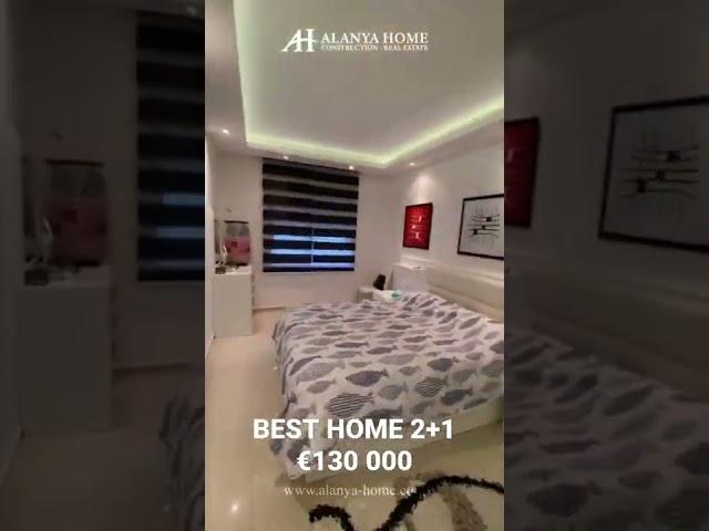 APARTMENT 2+1 FOR SALE IN BEST HOME COMPLEX OBA ALANYA TURKEY. 150 METERS FROM THE SEA. EUR 130,000.
