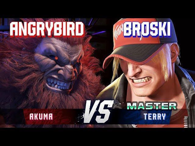 SF6 ▰ ANGRYBIRD (Akuma) vs BROSKI (Terry) ▰ High Level Gameplay