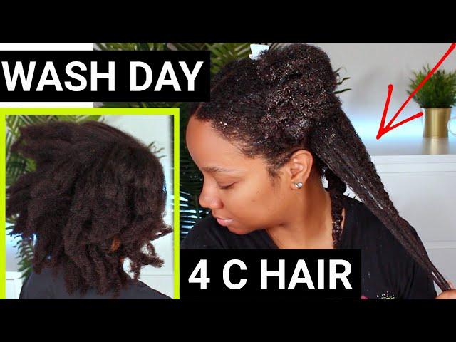 WASH DAY for 4B/4C HAIR  PREP FOR PROTECTIVE STYLE