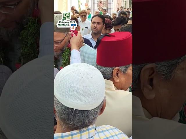 Asaduddin owaisi Sb With Jubilee Hills MLA Candidate Mohammed Rashed Farazuddin Padayatra @ Shaikpet