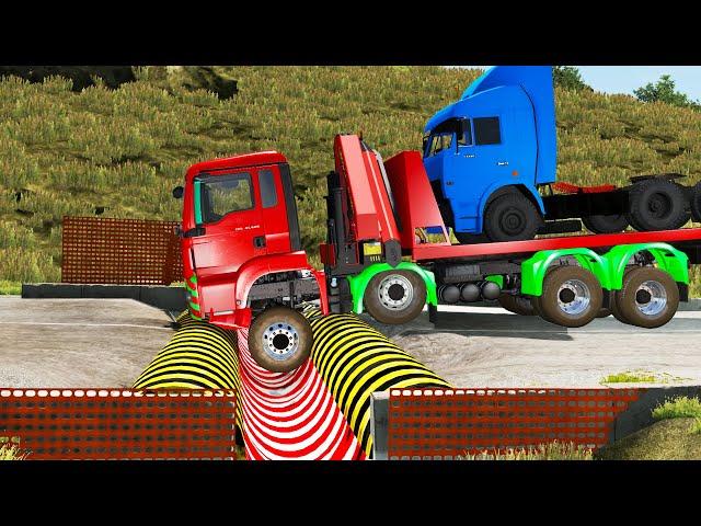 Cars vs Upside Down Speed Bumps #27 | BeamNG.DRIVE