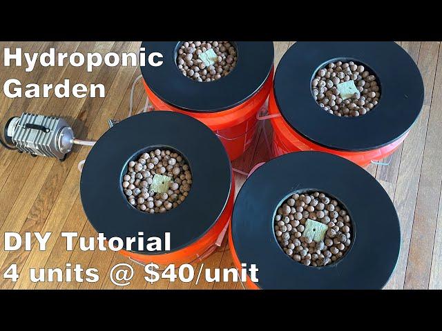 Easy Hydroponic Garden DIY Tutorial using 5 Gallon Buckets