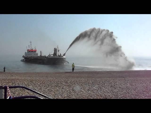 Sospan-Dau Dredger at Eastbourne UK - 28th March 2012