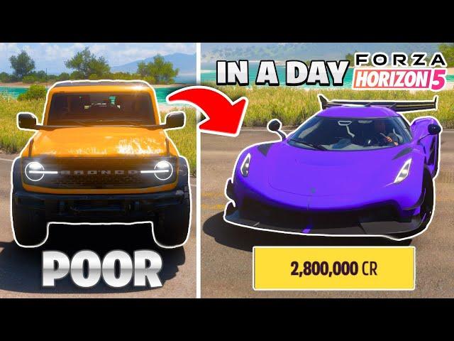 Going From Poor To Jesko In ONE DAY! | Forza Horizon 5