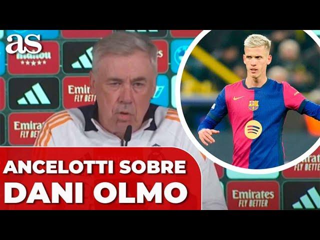 ANCELOTTI opina del CASO DANI OLMO en el FC BARCELONA y los FANS de REAL MADRID APLAUDEN