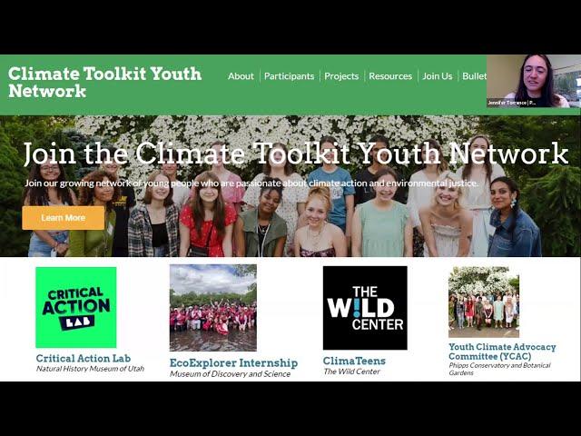 Climate Toolkit Webinar 13: “Youth Climate Engagement”