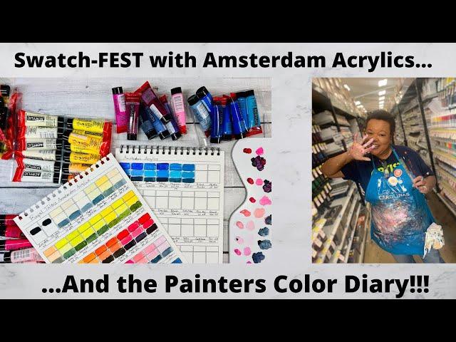 Swatchfest featuring Amsterdam Acrylics and Painters Color Diary