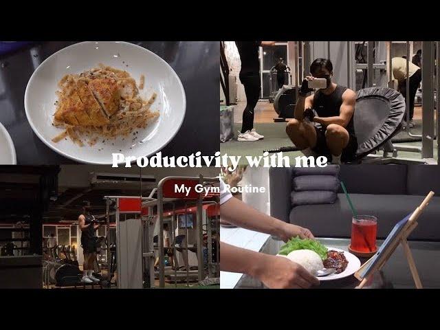 Productivity with me! | gym routine, cooking and eating, recipe ideas, Romanticising my life 