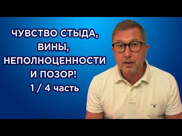 Стыд - причина одиночества. Чем отличается чувство стыда от вины. Чувство неполноценности. 1/4 часть