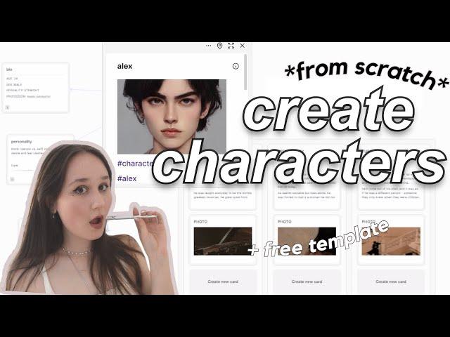 how to CREATE A BOOK CHARACTER *from scratch*  (+ free template) character brainstorm tips