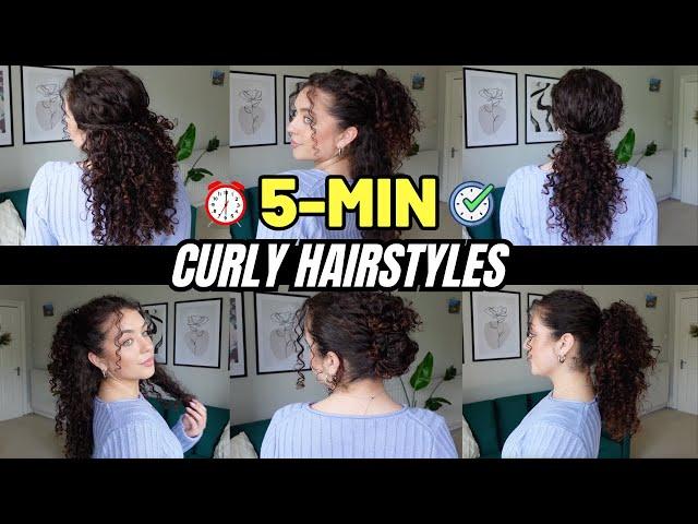 5 Minute Curly Hairstyles For Work, School & Events