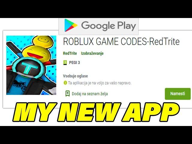 ROBLOX GAME CODES APP-Showcase of my new app -RedTrite