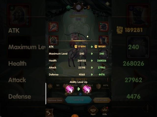 AFK ARENA ..Lyca lvl up