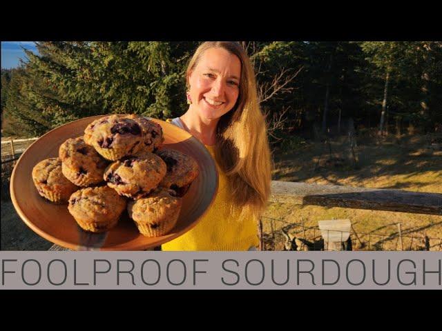 Simple Sourdough Muffins: Step by Step || By Eve Kilcher's Homestead Kitchen