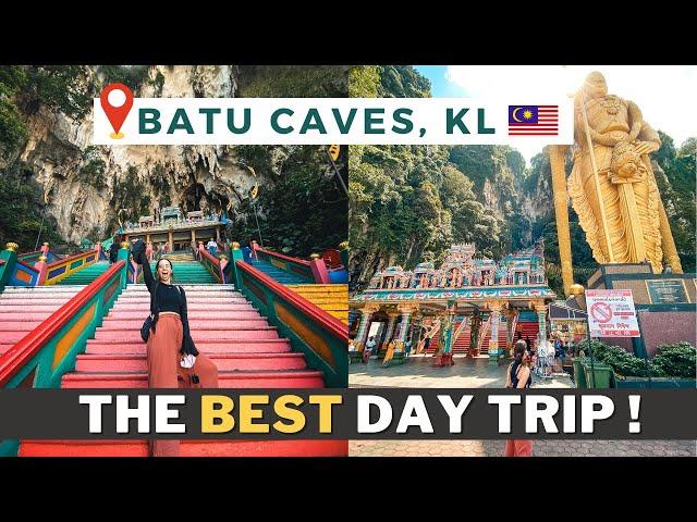 VISITING BATU CAVES | Day Trip & Food Court in Kuala Lumpur  | Malaysia Travel Vlog 2022 4K