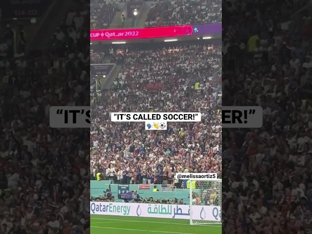  fans chanting “it’s called soccer” at the England vs USA game! #fifaworldcup #qatar2022  #usmnt