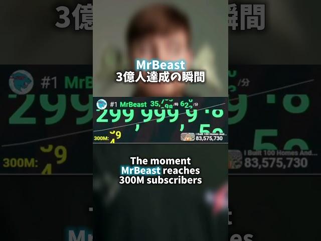 【世界１位】@MrBeast 3億人突破の瞬間！！#shorts #mrbeast