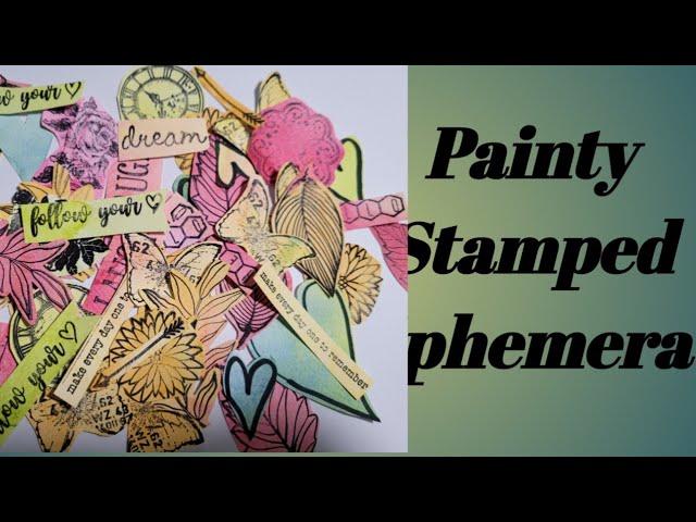 Painty Stamped Ephemera/ #Creative Journaling 