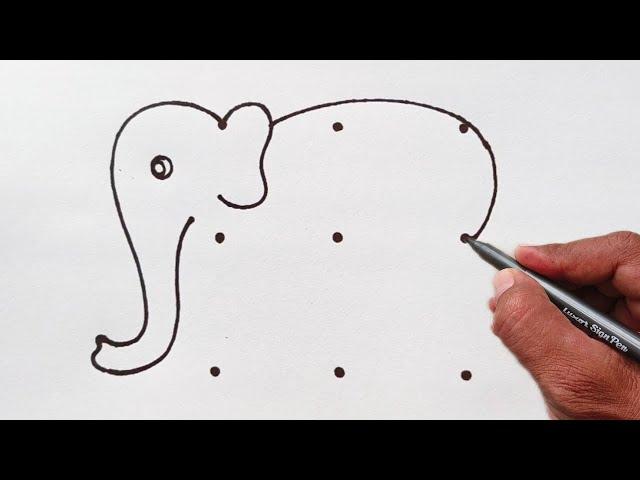 Elephant drawing video Easy Step by Step