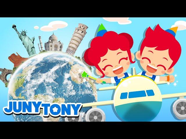 World Landmarks  Famous Landmarks Pictures ️ Explore World Song for Kids｜JunyTony