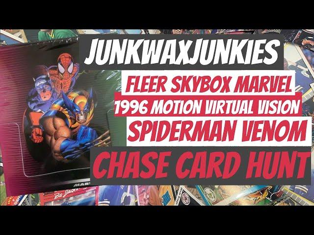 96 Fleer Skybox Marvel Motion pack break on the hunt for Spider-Man Venom Virtual Vision Chase Card