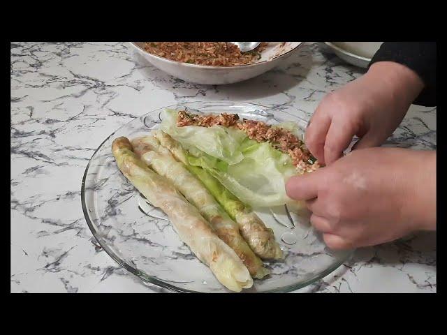 Turkish style cabbage rolls️Fırında LAHANA SARMASI  Sarma Tarifleri