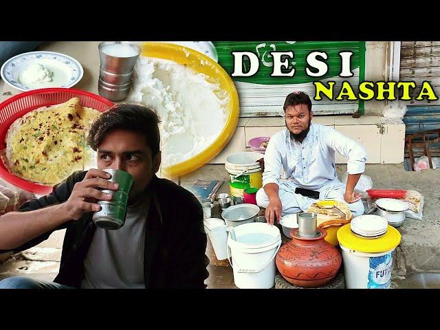 Desi Breakfast in Faisalabad | Pakistan Street Food | FIZ