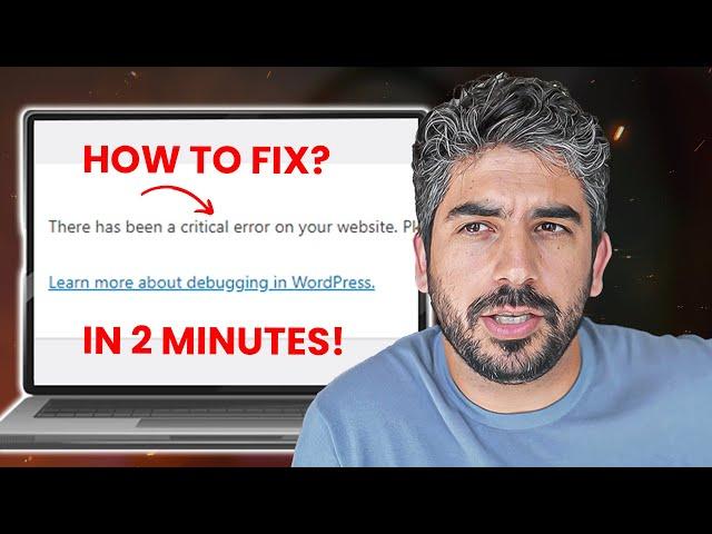 How To Fix "There Has Been a Critical Error on Your Website" In 2 Minutes | WordPress Site Is Down