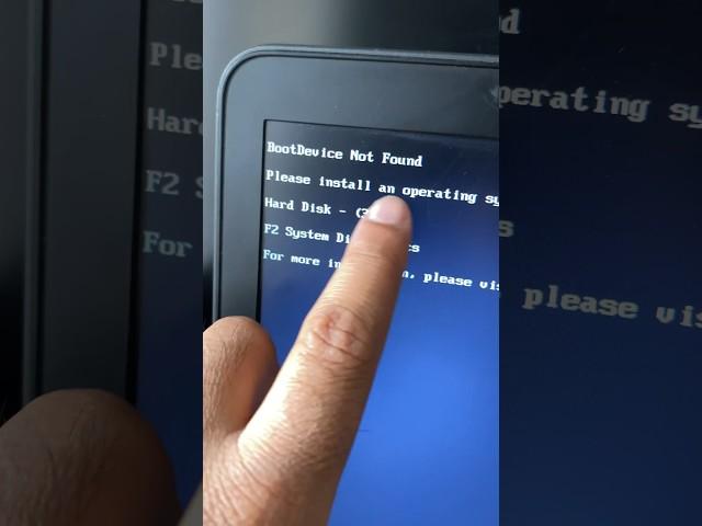 Boot Device Not Found Hard Disk 3F0 Error #laptoprepair