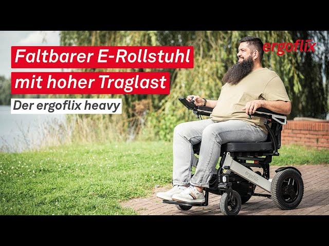 ergoflix heavy – faltbarer E-Rollstuhl mit hoher Traglast